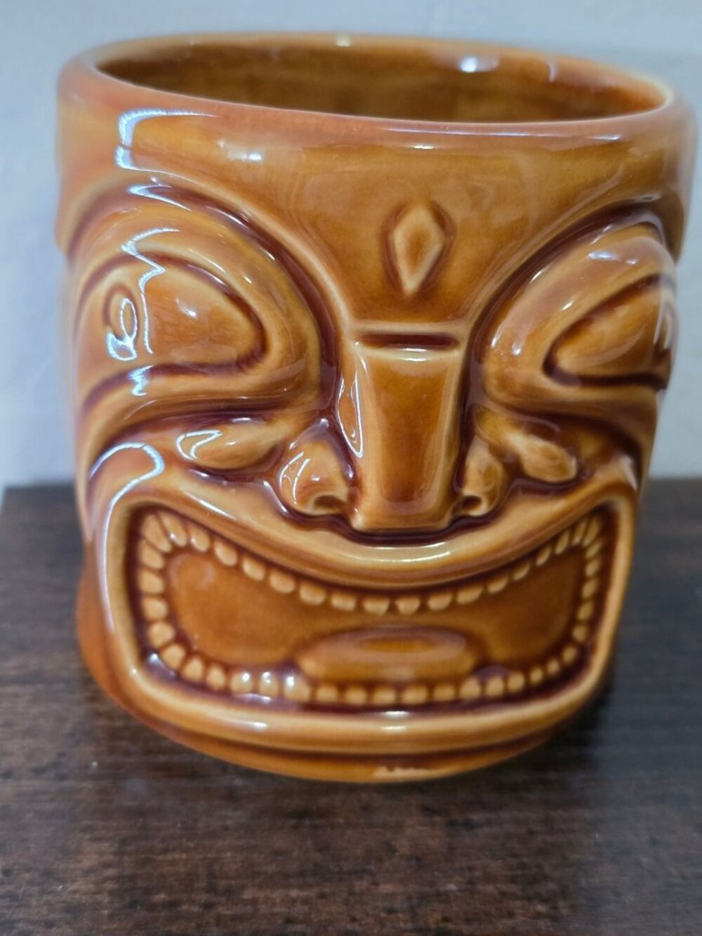 Set Of 3 Accoutrements Tiki Brown Ceramic Mugs 2002 Vintage Collectible Cups - Picture 6 of 11